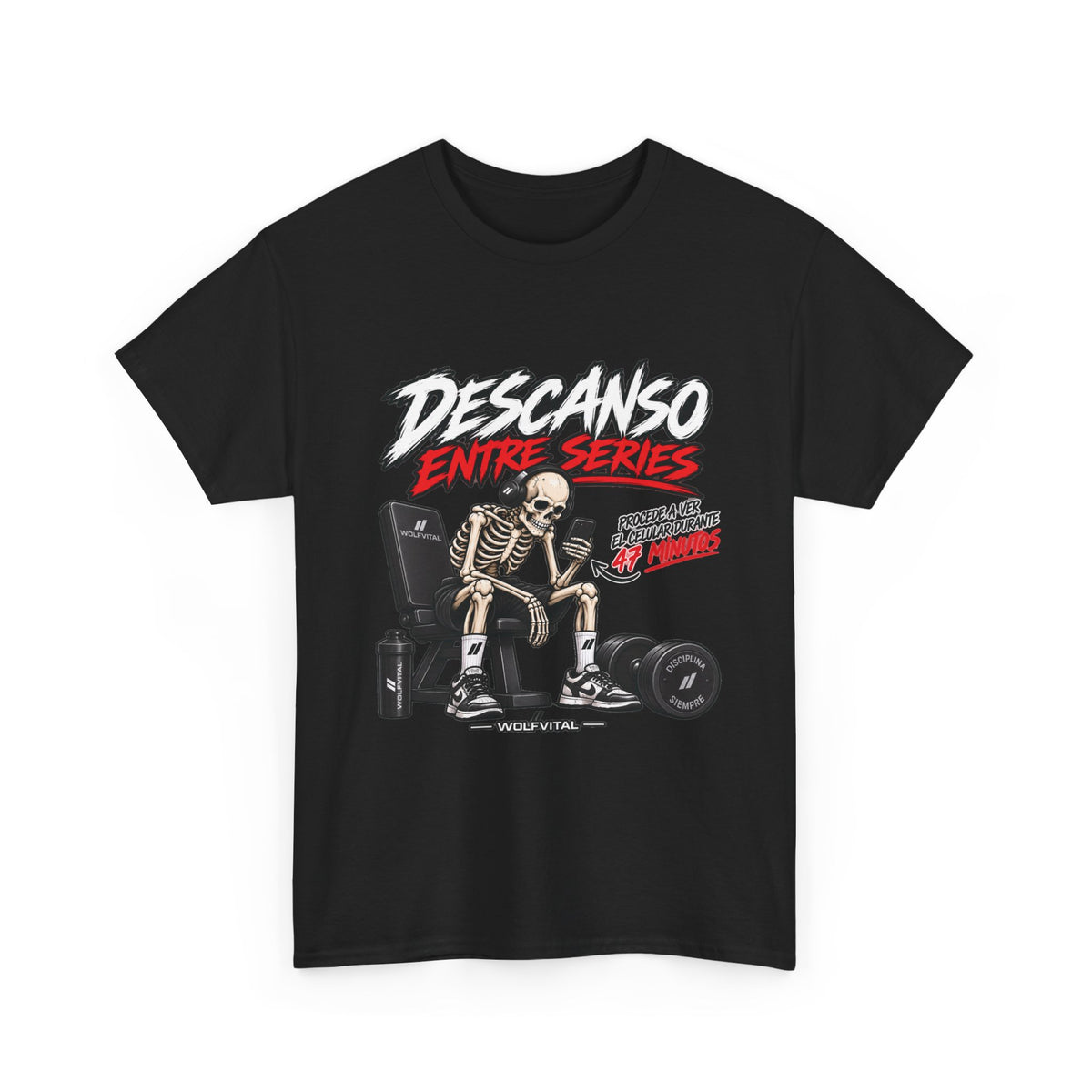 WOLFVITAL – Descanso Entre Series | Camiseta Gym
