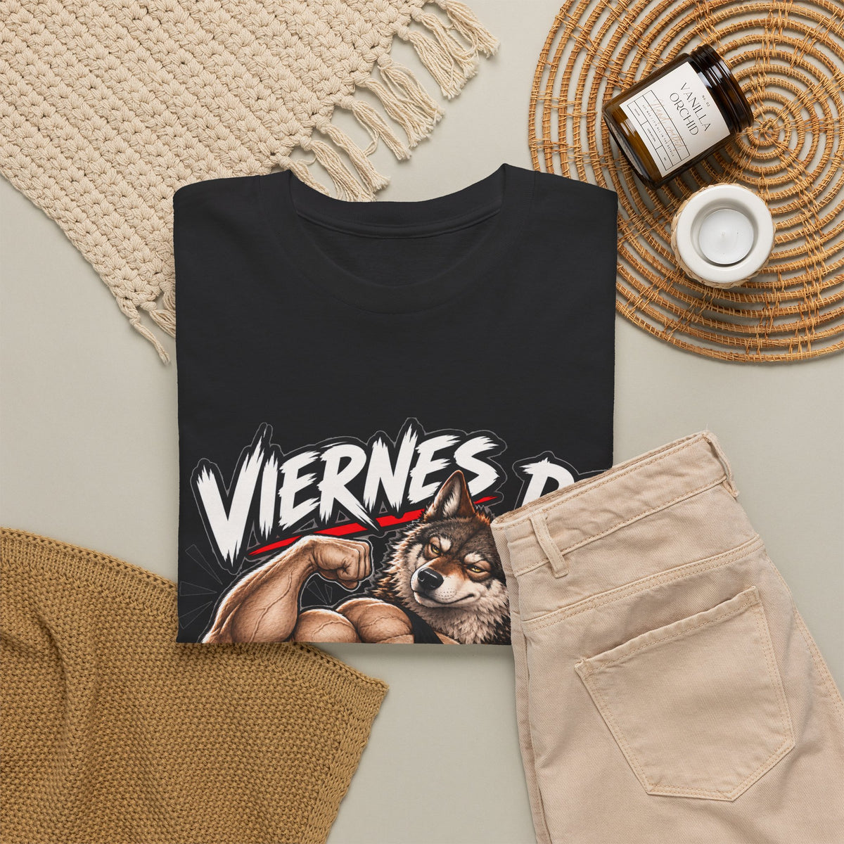 WOLFVITAL – Viernes de Inflar Bíceps | Camiseta Gym