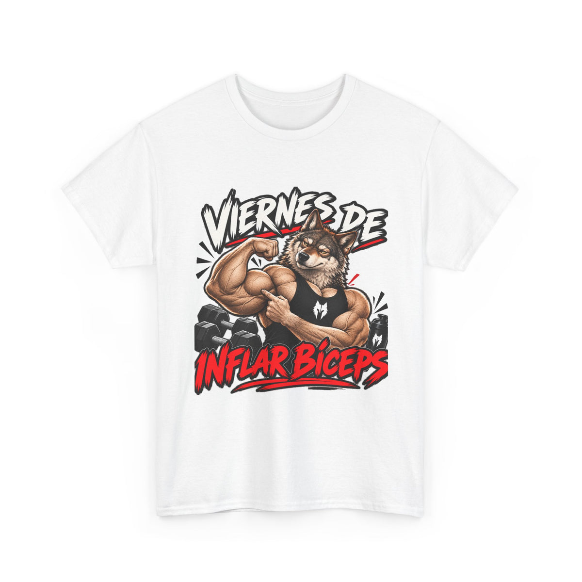 WOLFVITAL – Viernes de Inflar Bíceps | Camiseta Gym