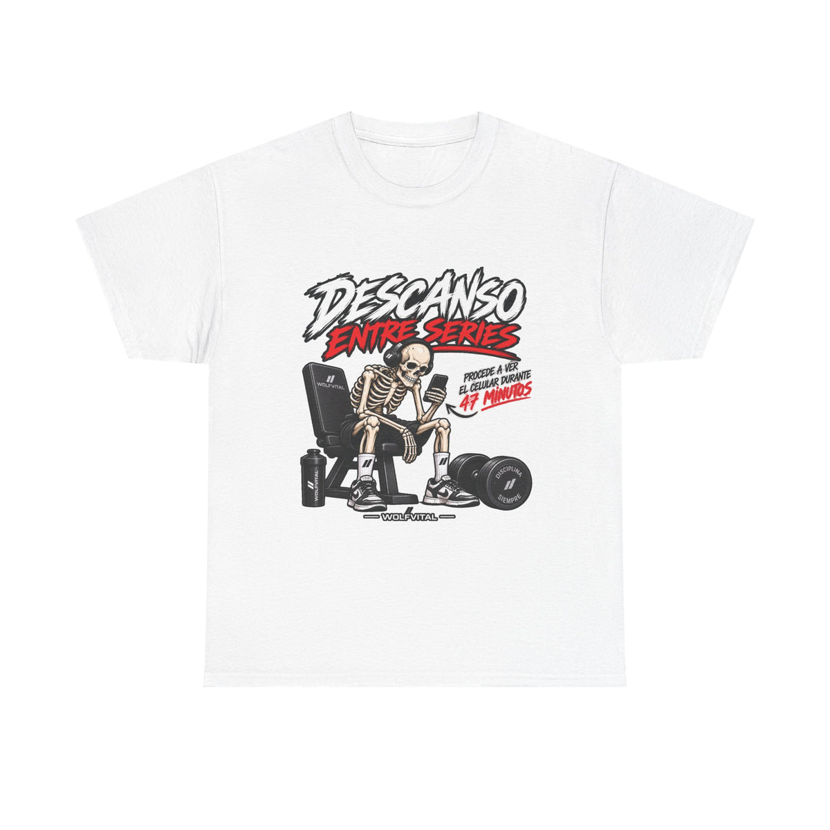 WOLFVITAL – Descanso Entre Series | Camiseta Gym
