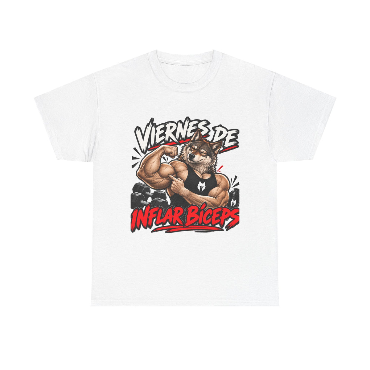WOLFVITAL – Viernes de Inflar Bíceps | Camiseta Gym